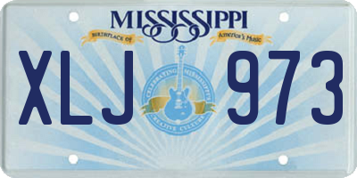 MS license plate XLJ973