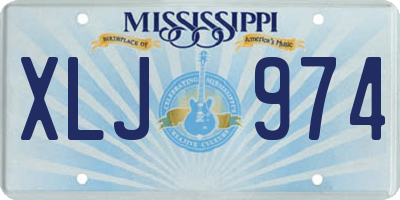 MS license plate XLJ974