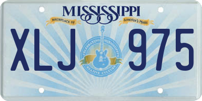 MS license plate XLJ975