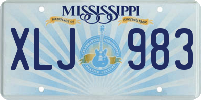 MS license plate XLJ983