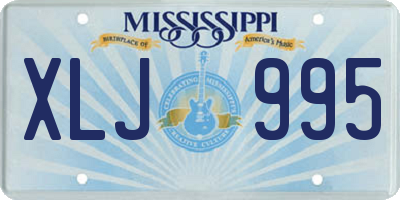 MS license plate XLJ995
