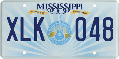 MS license plate XLK048