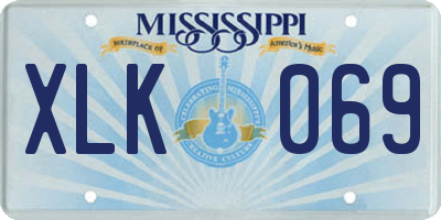 MS license plate XLK069