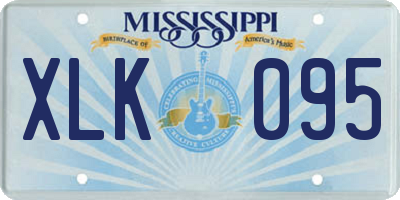 MS license plate XLK095
