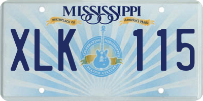 MS license plate XLK115