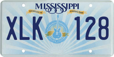 MS license plate XLK128