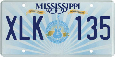 MS license plate XLK135
