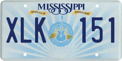 MS license plate XLK151