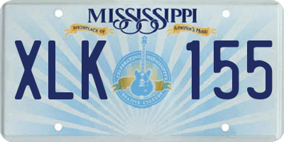MS license plate XLK155