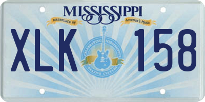 MS license plate XLK158
