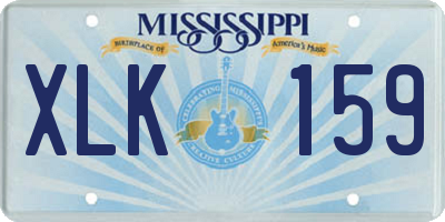 MS license plate XLK159