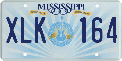 MS license plate XLK164