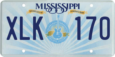MS license plate XLK170