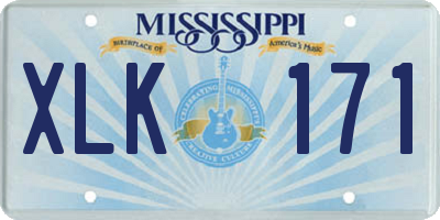 MS license plate XLK171
