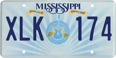 MS license plate XLK174