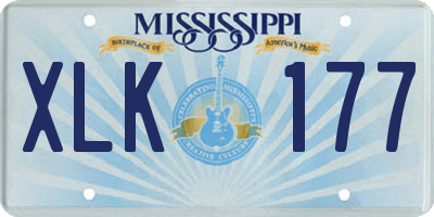 MS license plate XLK177
