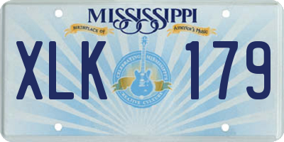 MS license plate XLK179