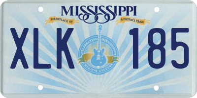 MS license plate XLK185