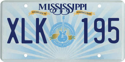 MS license plate XLK195