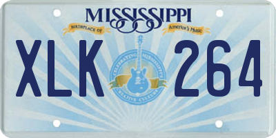 MS license plate XLK264