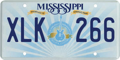 MS license plate XLK266