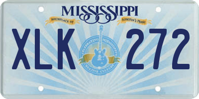 MS license plate XLK272
