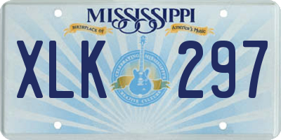 MS license plate XLK297