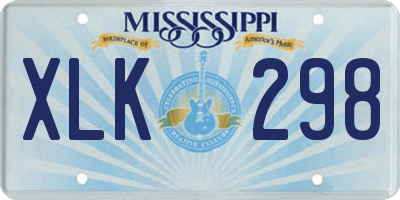 MS license plate XLK298