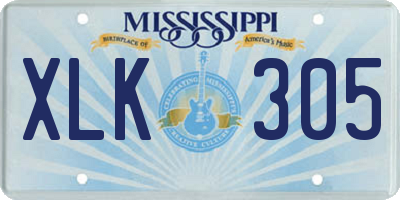 MS license plate XLK305