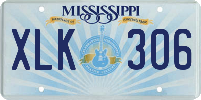 MS license plate XLK306