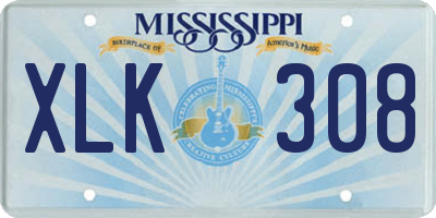 MS license plate XLK308