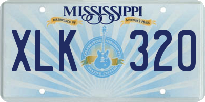 MS license plate XLK320