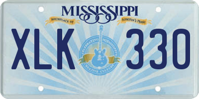 MS license plate XLK330