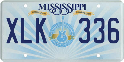 MS license plate XLK336