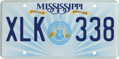 MS license plate XLK338