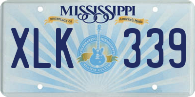 MS license plate XLK339