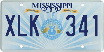 MS license plate XLK341