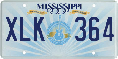 MS license plate XLK364