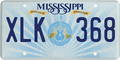 MS license plate XLK368