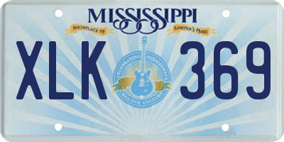MS license plate XLK369