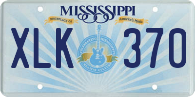MS license plate XLK370