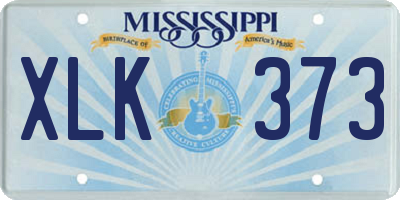 MS license plate XLK373