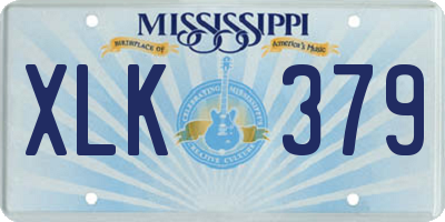 MS license plate XLK379