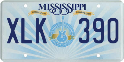 MS license plate XLK390