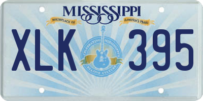 MS license plate XLK395