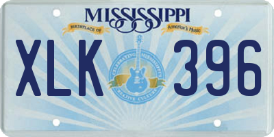 MS license plate XLK396