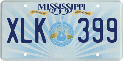 MS license plate XLK399