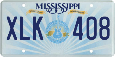 MS license plate XLK408