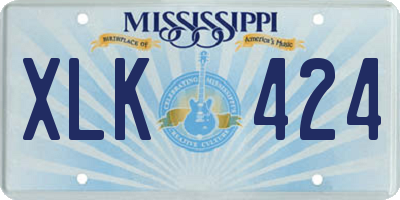 MS license plate XLK424