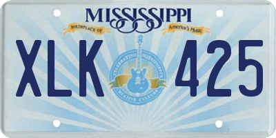 MS license plate XLK425